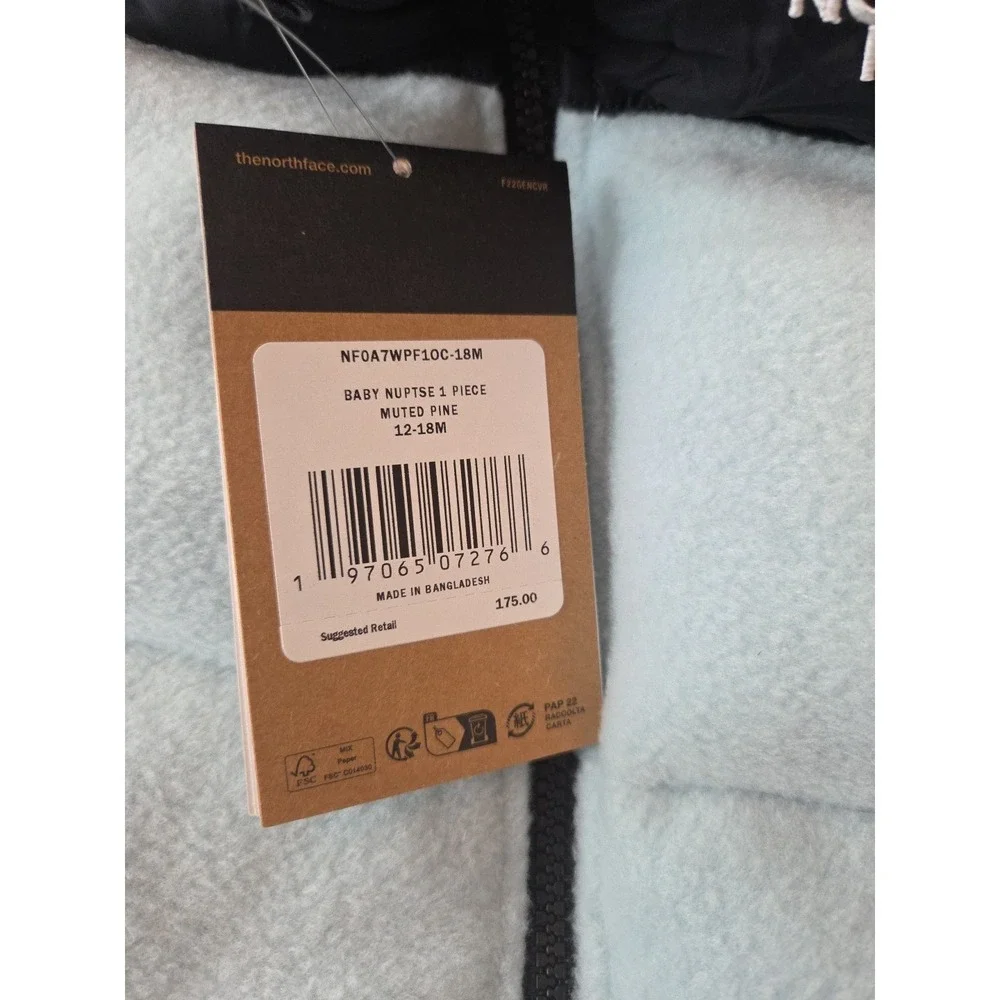 The North Face Kids Baby Snowsuit 12- 18 Months Blue 700 Down Retro‎ 1996 Nuptse